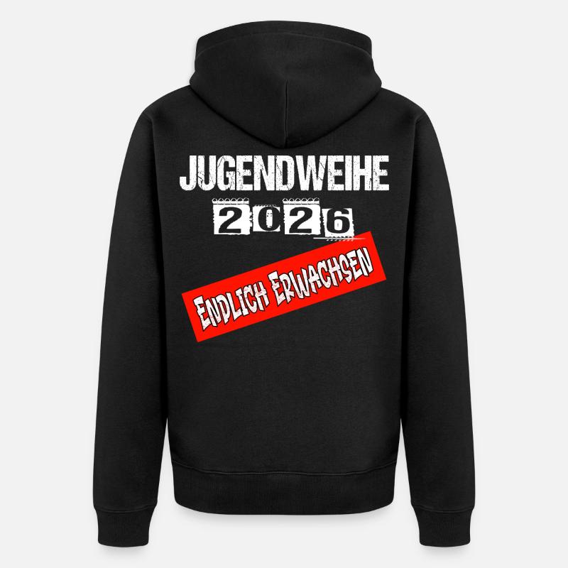Jugendweihe - Jugendweihe 2026 - Veste à capuche bio Premium Unisexe - noir