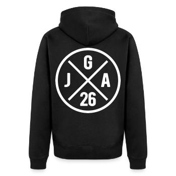 Organiser un enterrement de vie de garçon en 2026 - Veste à capuche bio Premium Unisexe - noir - Dos - Nico (187cm)