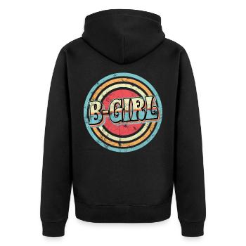fille fille de breakdance - Veste à capuche bio Premium Unisexe - noir - Dos - Nico (187cm)