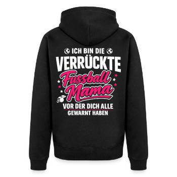 La Maman Folle du Foot - Veste à capuche bio Premium Unisexe - noir - Dos - Nico (187cm)
