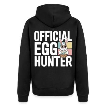 Official Egg Hunter Easter Bunny Easter Humor - Unisex Premium Organic Zip Hoodie - black - Back - Nico (187cm)