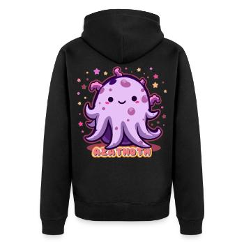 Niedlicher Azathoth kosmischer Horror Lovecraftianer - Unisex Premium Bio Zip Hoodie - Schwarz - Hinten - Nico (187cm)