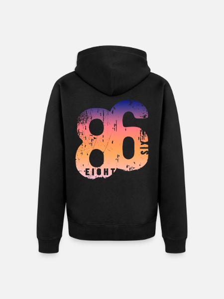 86 Eight Six 1986 - Unisex Premium Bio Zip Hoodie - Schwarz