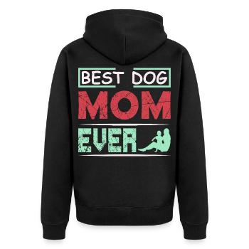 Meilleur t-shirt drôle de maman de chien de tous les temps - Veste à capuche bio Premium Unisexe - noir - Dos - Nico (187cm)