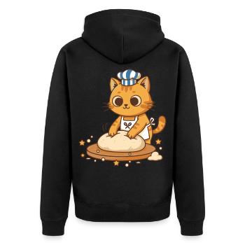 Sourdough Bread Baking Baker Sourdough Starter Jar - Unisex Premium Bio Zip Hoodie - Schwarz - Hinten - Nico (187cm)