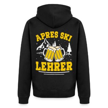 Ski APRES-SKI MONITEUR DE SKI Soirée Amusant - Veste à capuche bio Premium Unisexe - noir - Dos - Nico (187cm)