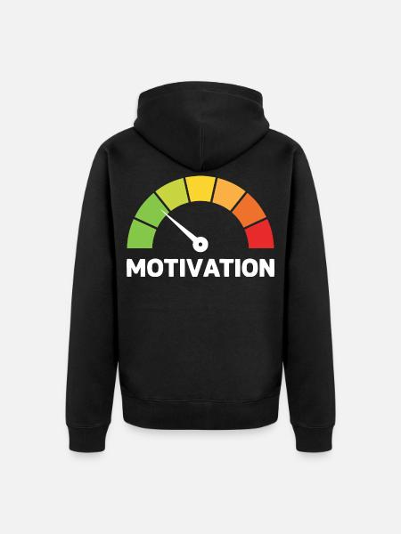 Motivation Anzeige Skala - Unisex Premium Bio Zip Hoodie - Schwarz