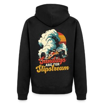 Les dimanches Autorennen Motorsport sont pour le Slipstream - Veste à capuche bio Premium Unisexe - noir - Dos - Nico (187cm)