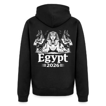 Sphinx Anubis Égypte 2026 Mysticisme - Veste à capuche bio Premium Unisexe - noir - Dos - Nico (187cm)