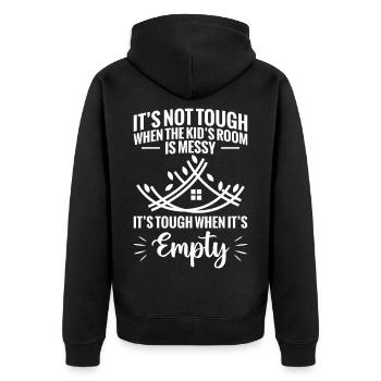  Empty Nest Parents Leaving for College Empty - Unisex Premium Organic Zip Hoodie - black - Back - Nico (187cm)