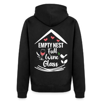  Empty Nester Parents Leaving for College Empty - Unisex Premium Organic Zip Hoodie - black - Back - Nico (187cm)
