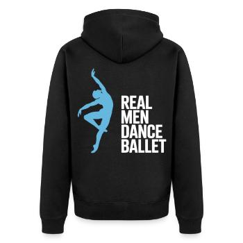 T-shirt de ballet de danse masculine – Danseur de ballet - Veste à capuche bio Premium Unisexe - noir - Dos - Nico (187cm)