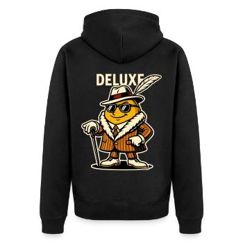 Le gars de plumes élégantes de luxe - Veste à capuche bio Premium Unisexe - noir - Dos - Nico (187cm)