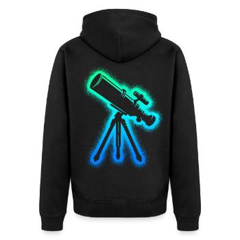 Télescope Astronome Hommes Enfants Garçons Astronomie - Veste à capuche bio Premium Unisexe - noir - Dos - Nico (187cm)