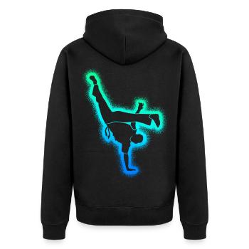 Capoeira Arts Martiaux Garçons Capoeristes - Veste à capuche bio Premium Unisexe - noir - Dos - Nico (187cm)