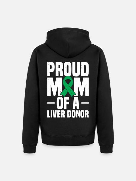 Lebertransplantationsorganspende Mutter einer Leber - Unisex Premium Bio Zip Hoodie - Schwarz