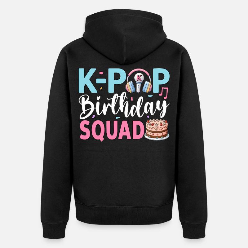 K-Pop Birthday Squad - Unisex Premium Bio Zip Hoodie - Schwarz