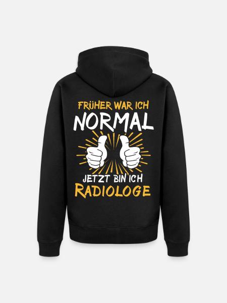 Radiologe Spruch - Unisex Premium Bio Zip Hoodie - Schwarz