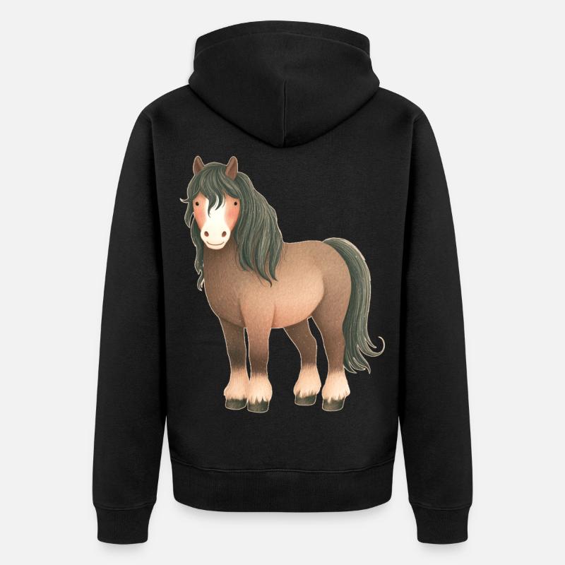 Cheval - Veste à capuche bio Premium Unisexe - noir