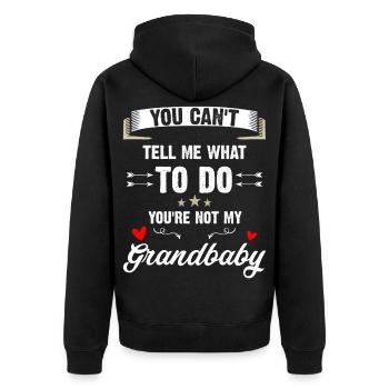 T-shirt slogan Petit-bébé Sass - Veste à capuche bio Premium Unisexe - noir - Dos - Nico (187cm)