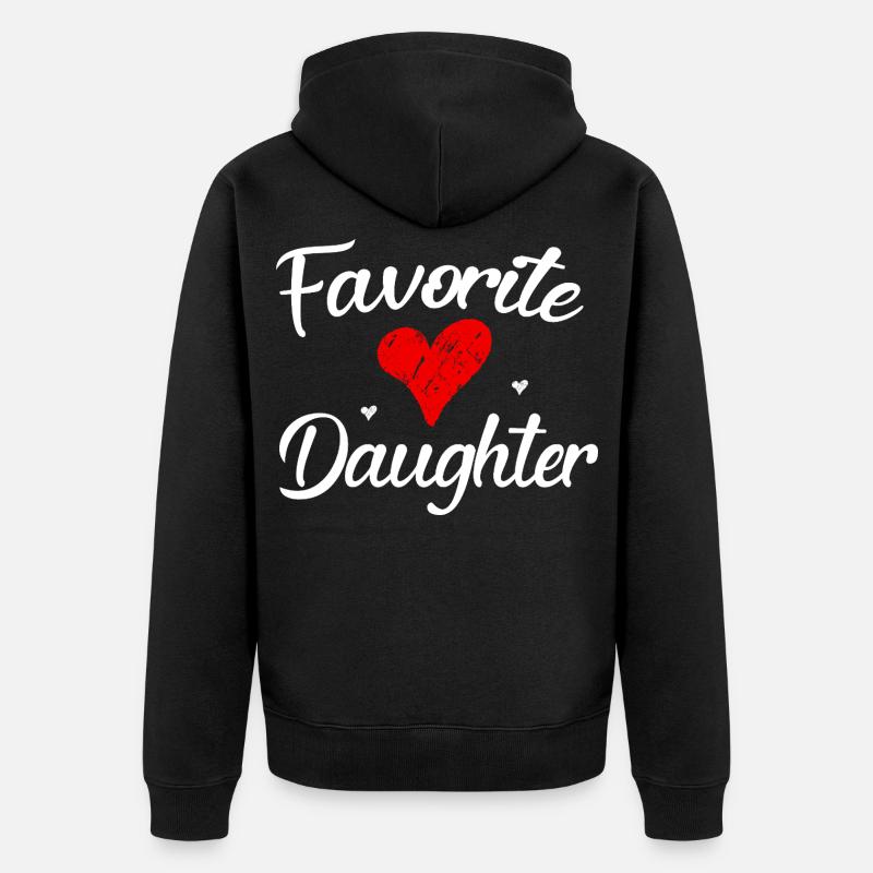 Lieblingstochter - Unisex Premium Bio Zip Hoodie - Schwarz