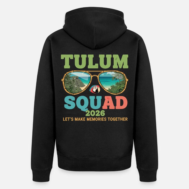Vacances 2026 de l’équipe de Tulum - Veste à capuche bio Premium Unisexe - noir