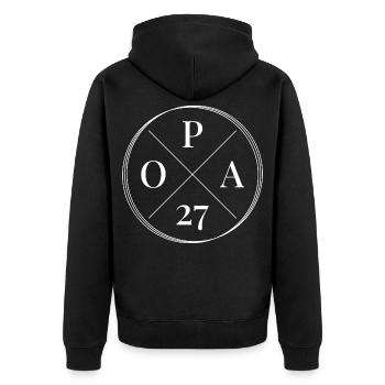 Grand-père 2027 - Veste à capuche bio Premium Unisexe - noir - Dos - Nico (187cm)
