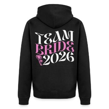 Team Bride Hen Party Bachelorette Party 2026 - Unisex Premium Organic Zip Hoodie - black - Back - Nico (187cm)