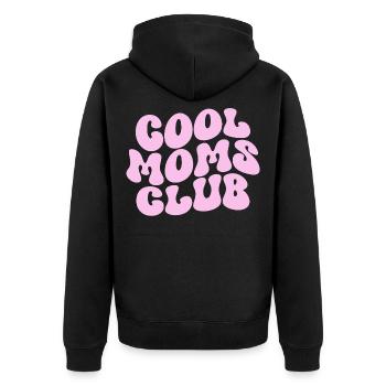 Club des mamans cool - Cadeau de maman pour la fête des mères - Veste à capuche bio Premium Unisexe - noir - Dos - Nico (187cm)