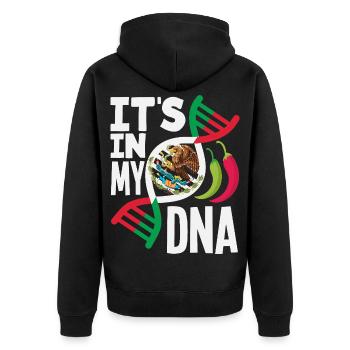 Mexiko Stolz & Heimat Mexikaner Mexico Flagge - Unisex Premium Bio Zip Hoodie - Schwarz - Hinten - Nico (187cm)