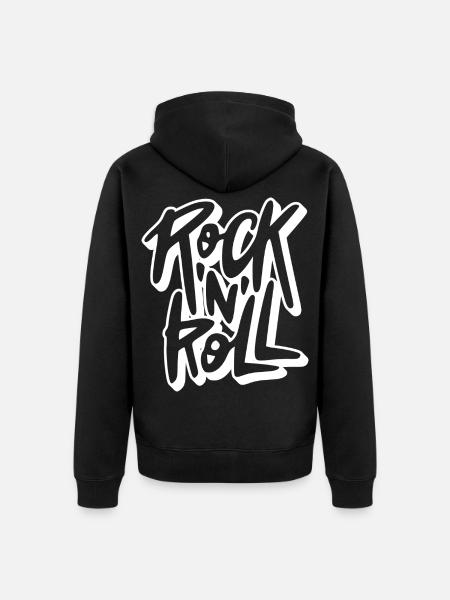 Rock 'n' Roll Graffiti-Text - Unisex Premium Bio Zip Hoodie - Schwarz