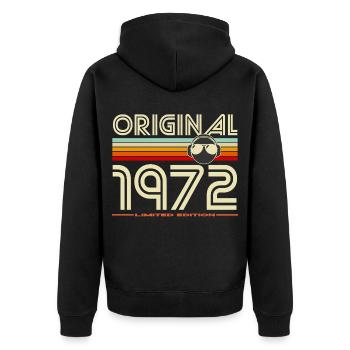 Original 1972 Retro Casque Vintage - Veste à capuche bio Premium Unisexe - noir - Dos - Nico (187cm)