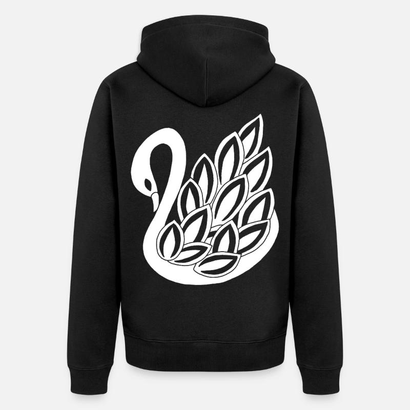 Le cygne blanc - Veste à capuche bio Premium Unisexe - noir