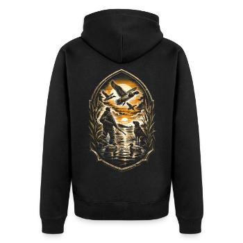 Tir au canard - Veste à capuche bio Premium Unisexe - noir - Dos - Nico (187cm)