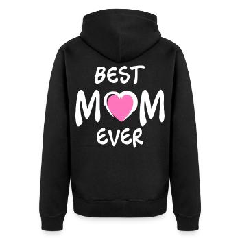 Meilleure chemise de maman – Cadeau pour les mamans - Veste à capuche bio Premium Unisexe - noir - Dos - Nico (187cm)