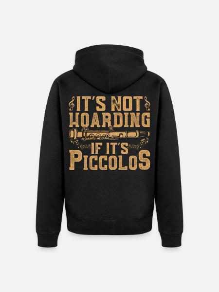 Piccolo-Spieler Marschband Orchester-Instrument - Unisex Premium Bio Zip Hoodie - Schwarz