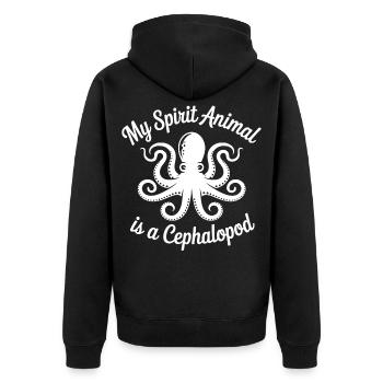 Spirit Tier Oktopus - Veste à capuche bio Premium Unisexe - noir - Dos - Nico (187cm)
