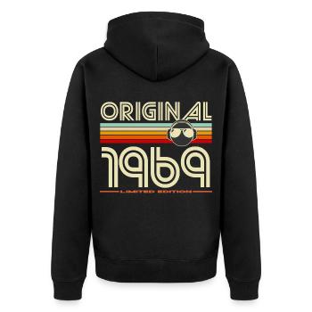 Original 1969 Retro Edition - Veste à capuche bio Premium Unisexe - noir - Dos - Nico (187cm)