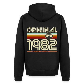 Original 1982 Retro Edition - Veste à capuche bio Premium Unisexe - noir - Dos - Nico (187cm)