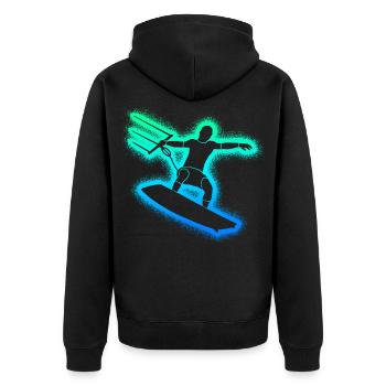 Kitesurf Kitesurf Enfants hommes Kitesurf - Veste à capuche bio Premium Unisexe - noir - Dos - Nico (187cm)