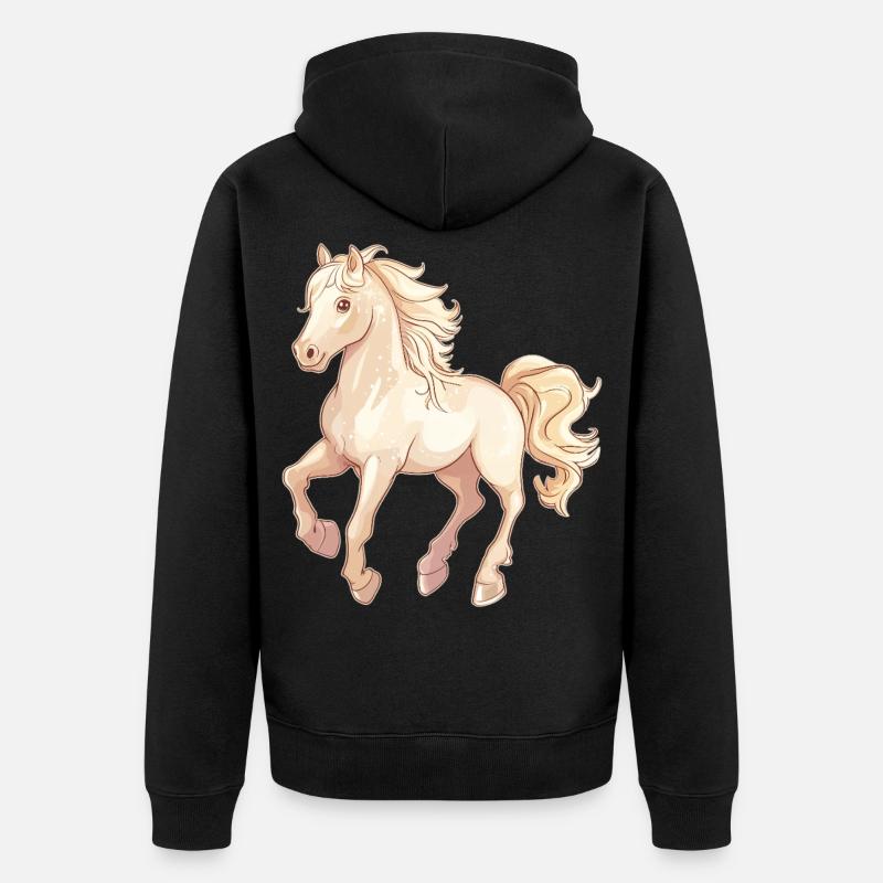 Cheval - Veste à capuche bio Premium Unisexe - noir