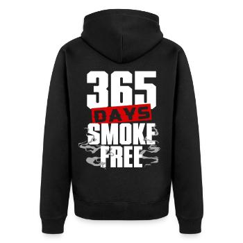 Ancien fumeur non-fumeur 365 jours sans fumer - Veste à capuche bio Premium Unisexe - noir - Dos - Nico (187cm)