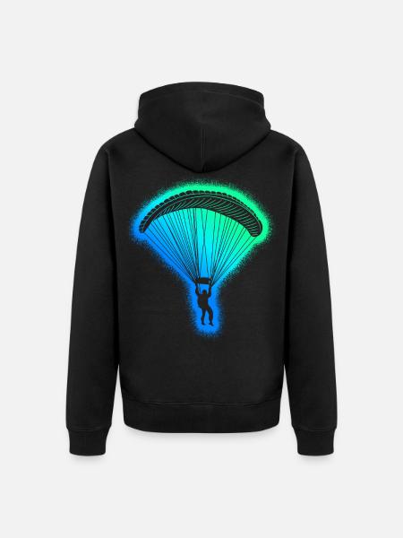Paragliding Paragliding Men Paragliding - Unisex Premium Organic Zip Hoodie - black