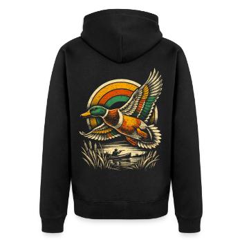 Tir au canard - Veste à capuche bio Premium Unisexe - noir - Dos - Nico (187cm)