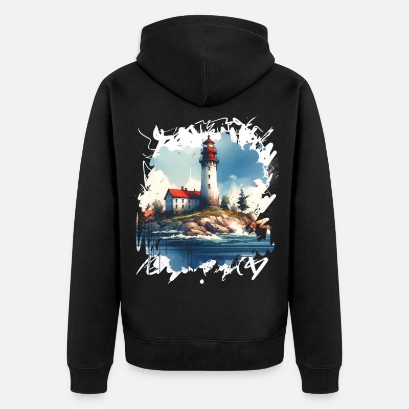 phare - Veste à capuche bio Premium Unisexe - noir