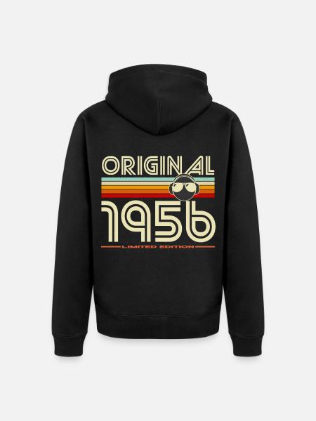 Original 1956 Retro Limited Edition - Unisex Premium Organic Zip Hoodie - black