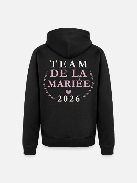 Équipe Mariée 2026 - Veste à capuche bio Premium Unisexe - noir
