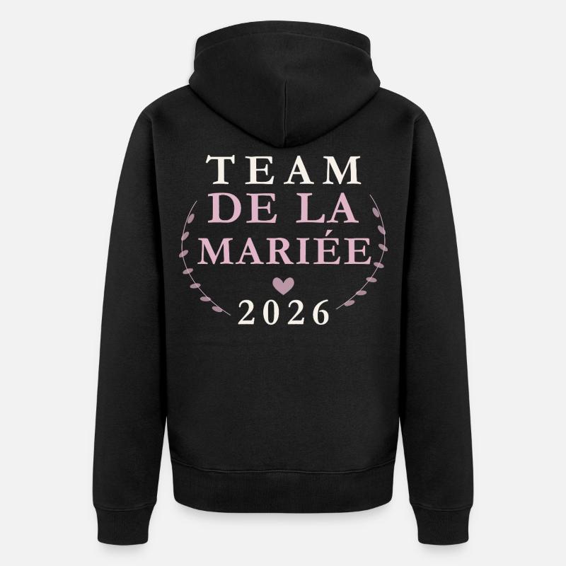 Équipe Mariée 2026 - Veste à capuche bio Premium Unisexe - noir