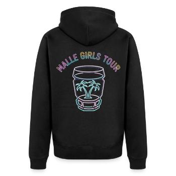 Malle Girls Tour Party - Unisex Premium Organic Zip Hoodie - black - Back - Nico (187cm)