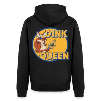Pickleball Dink Queen Funny Player Love Pickleball - Unisex Premium Organic Zip Hoodie - black - Back - Nico (187cm)